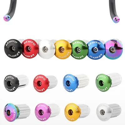 Bicycle Grip Handlebar End Caps Aluminum Alloy MTB Bike Handle Bar Grips Plugs • $9.81