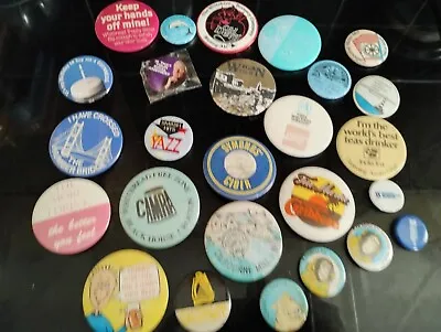 Bundle 80s/90s Vintage Pin Badges Wigan Pier Guinness Smash Hits Tia Maria Camra • £10.95