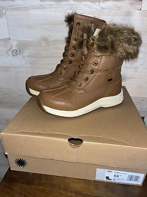 UGG Adirondack III Tipped Waterproof Boots - Chestnut - US Size 7.5 - New In Box • $155