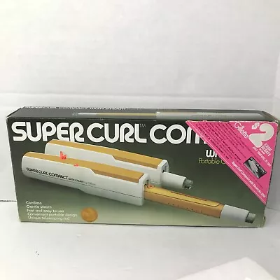 Vintage Gillete Super Curl Compact Curling Iron With Steam - Tested • $26.99