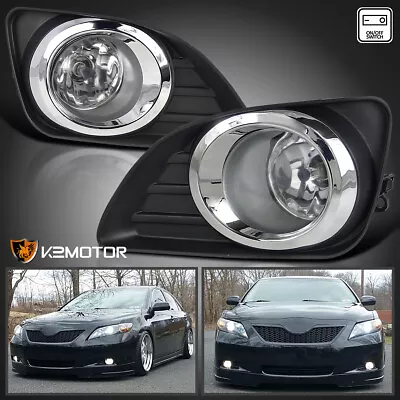 Fits 2010-2011 Toyota Camry Clear Bumper Lamps Fog Lights+Switch+Wiring 10-11 • $28.38