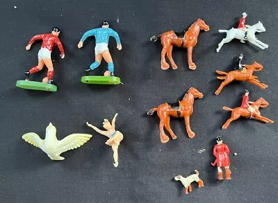 Lot Of  Vintage Cake Decorations Soccer Horse Racing Hunt • £2.84