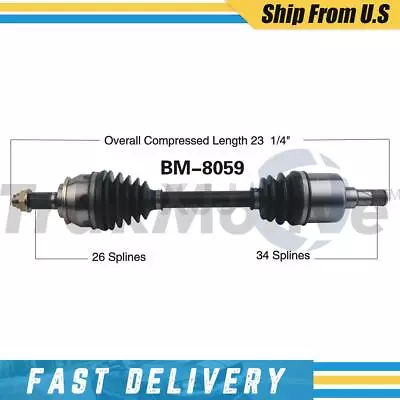 Front Left Driver Side CV Axle Joint Shaft Assembly For 2007-2015 Mini Cooper • $103.87