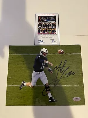 MATT MCGLOIN SIGNED PENN STATE 8x10 ACTION NITTANY LIONS FROM SIGNING W/COA   • $45