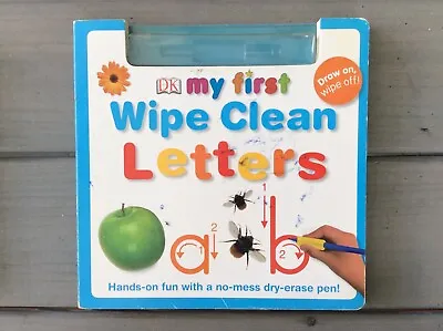 $9.95 • Buy DK My First Wipe Clean Letters Hardcover Dry Erase Book Needs New Marker