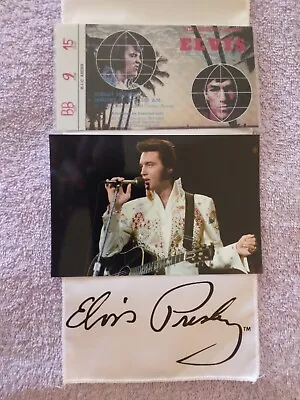 Elvis Presley Aloha Ticket Stub Photo&white Scarf Lot 3 • $50