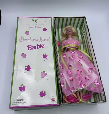 1998 Strawberry Sorbet Barbie Doll An Avon Exclusive Special Edition  20317 • $18.99