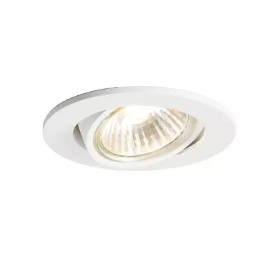 Recessed LED Ceiling Light GU10 Spotlight Scoop Tilt Directional Downlight Qazqa • £5.99