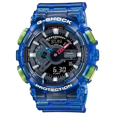 Casio G-Shock GA110JT-2A Retrofuture Blue Translucent Vibrant Color Men's Watch • $119.95