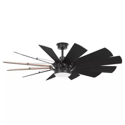 60 Large Tornado Ceiling Fan + Remote Unique Steampunk Loft Cabin Windmill Light • $599.99