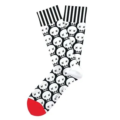 Graveyard Shift Skulls Fun Novelty Socks Two Left Feet Med/Lge Dress SOX Casual • $12.59