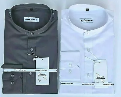 Mens Grandad Collarless Long Sl Formal Casual Dress Party Shirt From £10.99 (501 • £18.99