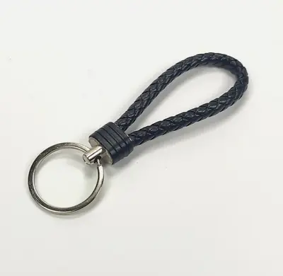 Mini Cooper Luxury Keychain Gift Black Leather Braided Key • $0.18