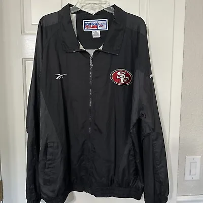 Vintage 90s San Francisco 49ers Jacket Adult X-Large  Black NFL Football • $50