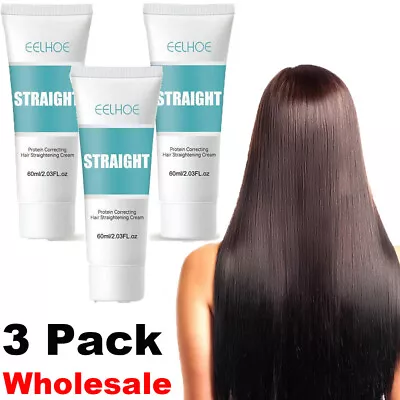 3PACK 60ml Protein Correcting Hair Straightening Cream Smooth Straight Hair Care • $14.59