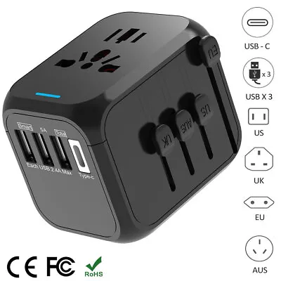 $28.99 • Buy Universal International Travel Power Adapter Charger US/UK/EU/AU Plug Converter
