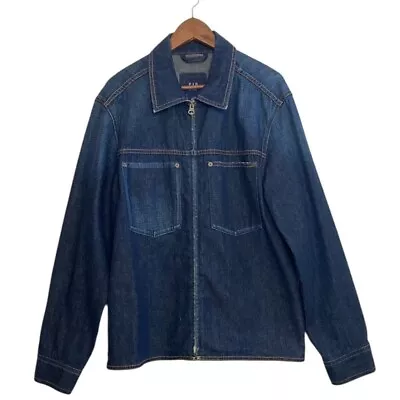 Vintage Gap Jean Jacket Mens Large Blue Denim Shacket Workwear Western • $47.25