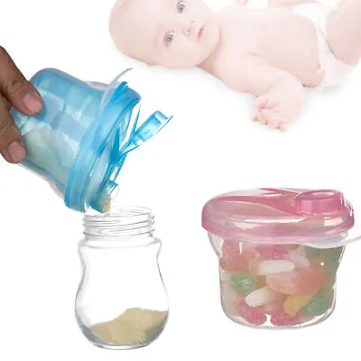 3-Grid Baby Milk Powder Container Snack Pot Dispenser Storage Box • £4.98