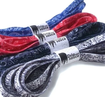 £5.99 • Buy Flat Bandana Shoe Laces For Trainers, Sneakers, Nike, Jordan, Converse, Vans