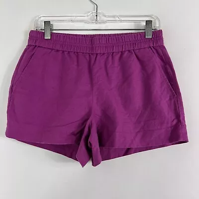 J. Crew Shorts Women's Size 4 Linen Blend Pull On Elastic Waist Rise Hot Pants • $9.50