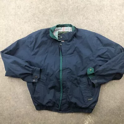 Members Only Jacket Mens Medium Blue Green Full Zip Pockets Bomber Windbreaker • $24.95