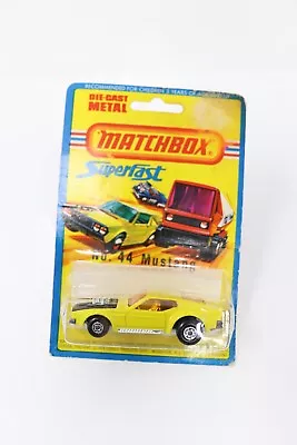 1972 Vintage Rare No 44 Yellow Mustang Lesney Matchbox Superfast Diecast Car New • $39.92