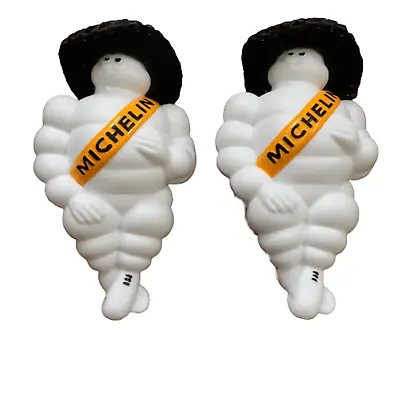 Michelin Man 2 X 8   Bibendum Doll  Mascot Figure Advertise Tire With Light Hat • £55.20