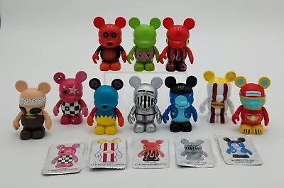 Disney Vinylmation Urban #5 Set Of 10 Figures 3  W/ Some Cards 2010 Mickey Mouse • $48.11