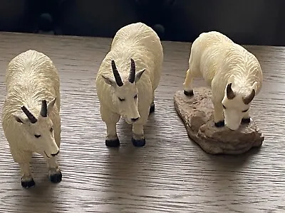 Vintage 1990s  Animal Figurines Mountain Goats Nativity Lot Of 3 • $45