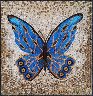 BM007 23.62 ×23.62  Artistic Butterfly Marble Mosaic Art • $749