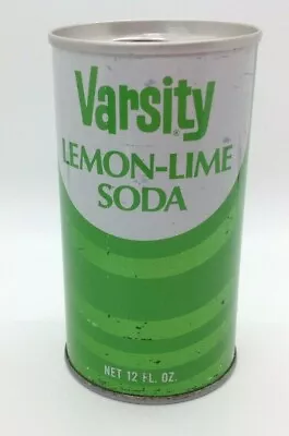 Vintage Varsity Lemon-Lime Soda Can Pull Tab Steel Can • $7.50