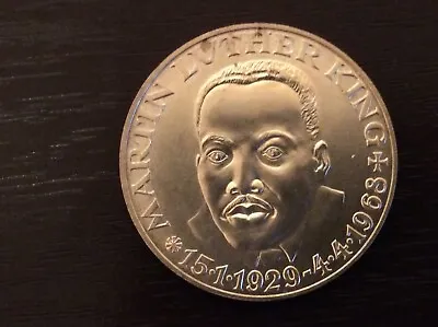1968 Martin Luther King Jr. Silver Medal 32mm. 15gr. • $40