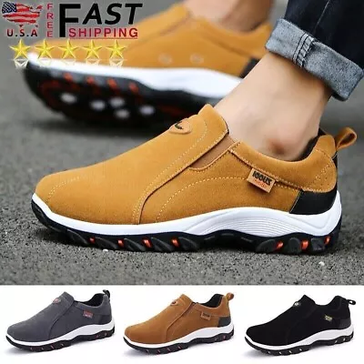 Men's Athletic Shoes Sneakers Casual Breathable Slip On Running Walking Loafers • $22.79