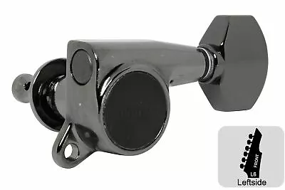 GOTOH SG381-07 Tuning Machines - Small Button - 45 Degree - 6L - Cosmo Black • $47.49