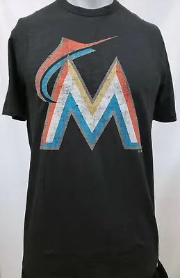 Miami Marlins Men's T-Shirt Size S M '47 Brand Short Sleeve Black • $14.99
