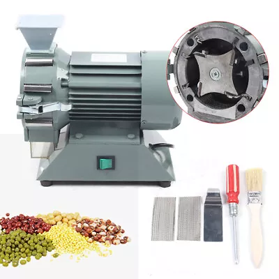 Electric Herb Grain Grinder Cereal Mill Flour Machine Wheat Crusher 1400rpm 110V • $172.90