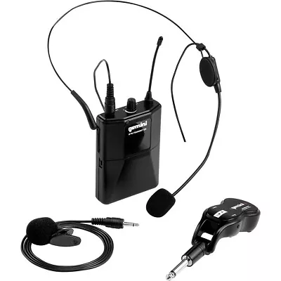 Gemini GMU-HSL100 Single Headset Lavalier Wireless UHF Microphone System • $59.95
