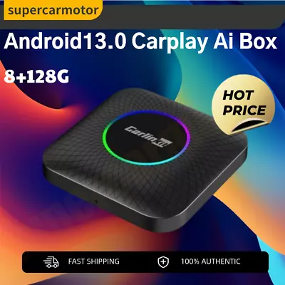 Carplay Ai Box 8+128G Android13.0 Multimedia Players Wireless Apple Android Auto • $165.99