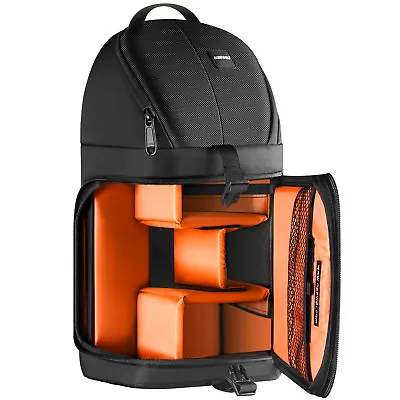 Neewer Pro Camera Case Sling Backpack Bag For Nikon Canon Sony Orange Interior • $41.79