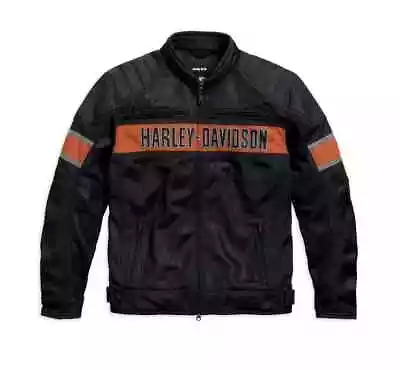 Harley Davidson Men's Trenton Mesh Riding Jacket Motorcycle Mesh Fabric Jacket • $85.41