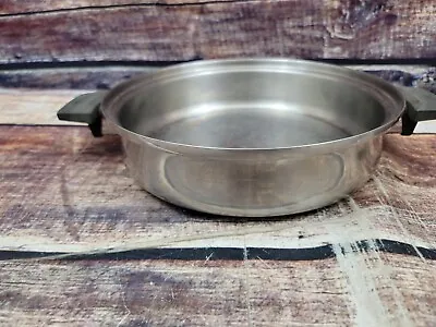 Royal Queen Waterless 11  Skillet Multi Core 5 Ply Stainless Steel No Lid U.S.A. • $44.99