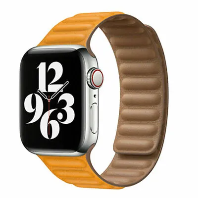 Magnetic Leather Watch Strap For Apple Watch  Series 4/5/6/7/8/9/SE Ultra 1/2 • £6.99