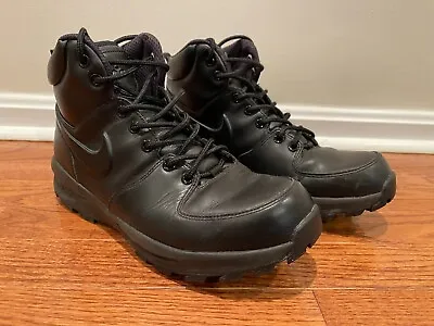 Nike Manoa Leather Black Boot Sz 9 • $35