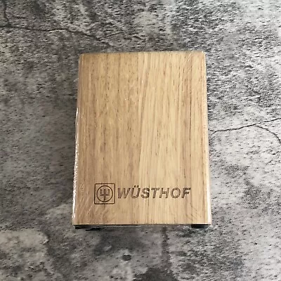 Wusthof Six Slot Steak Knife Block New Sealed Natural Stained Hardwood 5-1/4 In • $28