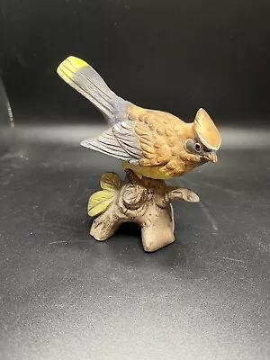 Vintage Uctci Japan Waxwing Bird Figurine • $12