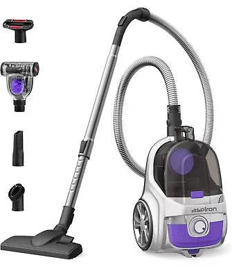 Aspiron Upgraded Canister Vacuum Cleaner 1200W Bagless Vacuum Cleaner 3.7Qt La • $123.49