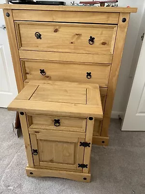 Argos Home Bedroom Set Wardrobe 2 Bedside Cabinets And Drawers - Light Pine • £270