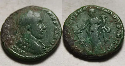 Genuine Ancient Roman Coin Macrinus 217 Markianopolis Magistrate Pontianus Tyche • $76