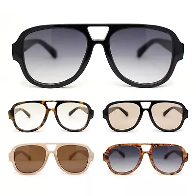 Mens Retro Thick Plastic Flat Top Racer Mafia Sunglasses • $11.95