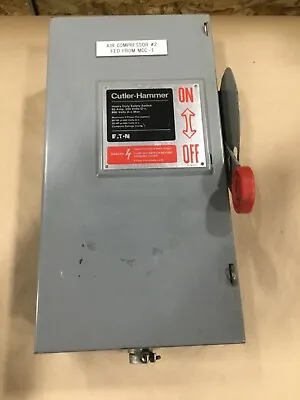 Cutler Hammer DH362UGK Heavy Duty Safety Switch 3 Pole 60A 60 Amp 600v #06A34PR2 • $42